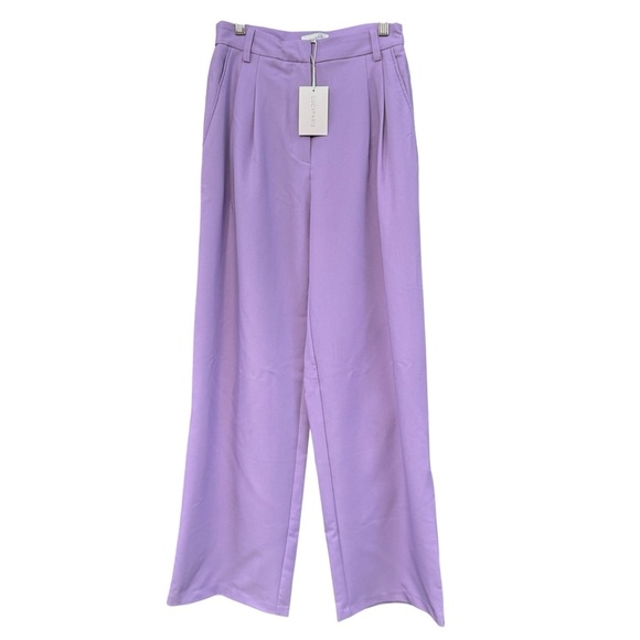 Lucy Paris Pants - Lucy Paris Lavender Wide Leg Trousers Small High Rise Pleated Dress Pants